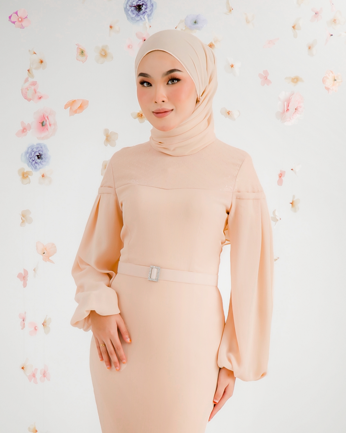 BASIC CHIFFON SHAWL IN APRICOT